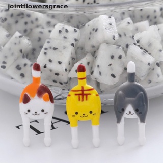 jgcl 7 unids/set lindo mini animal de dibujos animados de alimentos picks niños snack comida frutas horquillas gracia
