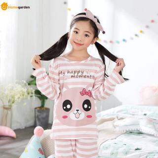 Ropa de los niños pijamas de los niños pijamas de algodón Gilr ropa de dormir conjunto de ropa de dormir