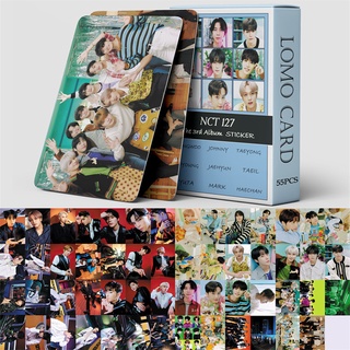 55 unids/caja kpop nct127 nuevo álbum pegatina lomo tarjetas fotográficas colectivas tarjetas postale0