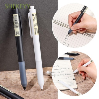 SHEKEYY 5 pcs Student Neutral Pen School Signature Ink Pen Gel Pen Office Black Matte 0.5mm Press Writing Supplies/Multicolor