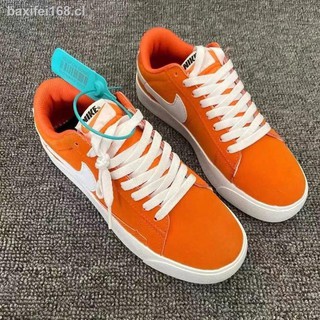 [en stock] Nike hombres y mujeres de moda zapatos deportivos Trailblazer serie naranja rojo hombres y mujeres amantes zapatos zapatos de lona (7)