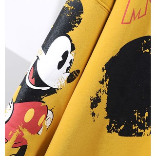 Disney-suéter con estampado de Mickey Mouse para mujer, Jersey holgado con cuello redondo, ropa de otoño e invierno (8)