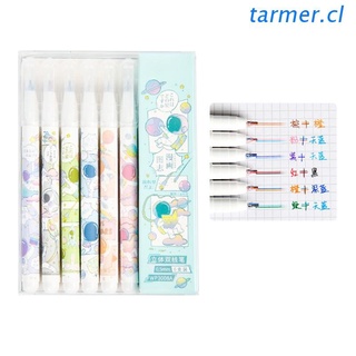 TAR2 6pcs Outline Markers Pens Coloring Double Tipped Permanent Marker Set for Child