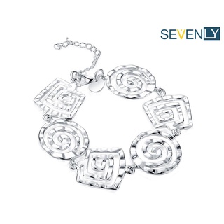 Zm-thread elegante moda chapado en plata brazalete cadena pulsera regalo