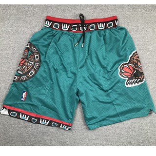 NBA Shorts Memphis Grizzlies pantalones cortos deportivos versión de bolsillo verde (2)
