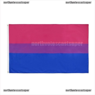 Northvotescastsuper Bisexual bandera orgullo 90*150cm rosa azul arco iris bandera Gay Friendly LGBT bandera NVCS