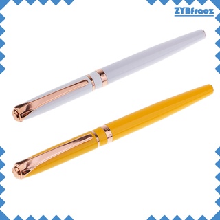 2x Metal Fountain Pen Ink Pen Fine Nib Writing Pen for Calligraphy Supplies