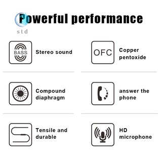 audífonos in-ear con cable estéreo con graves pesados estéreo (3)