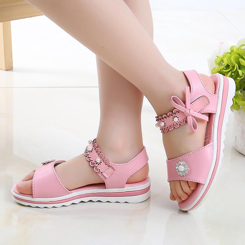 moda niños sandalias niñas princesa sandalias antideslizante fondo suave zapatos de playa