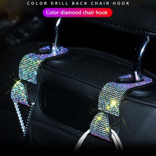 cyclelegend - gancho para asiento trasero de coche, diseño de diamantes de imitación, diseño de cristal