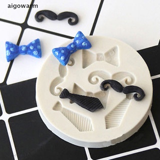 Aigowarm Silicone Beards Mustache Bow Tie Fondant Mould Cake Sugarcraft Chocolate Mold CL