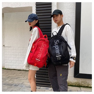 supreme mochila ins mujer coreana escuela secundaria estudiante bolsa de gran capacidad de viaje