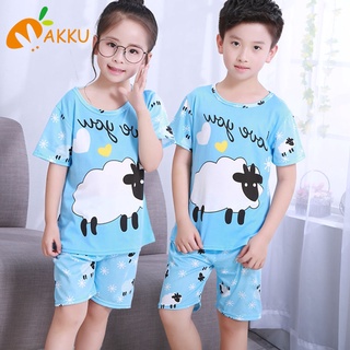 Baby Set Nightwear Kids Suits Sleepwear Boy Sport Clothes Girl Fashion Shirts Bottoms Cute Plain Animal