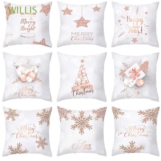 Willis rosa navidad fundas de almohada suave funda de cojín funda de almohada Premium sofá cuadrado decorativo 18x18in almohada de navidad decoración