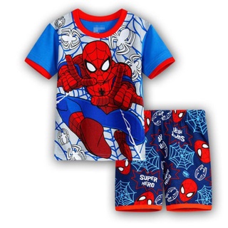 niños niños pijamas de dibujos animados héroe camiseta trajes ropa de dormir conjuntos (6)