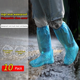 [diyh] 10 fundas antideslizantes para zapatos impermeables desechables para botas de lluvia (4)