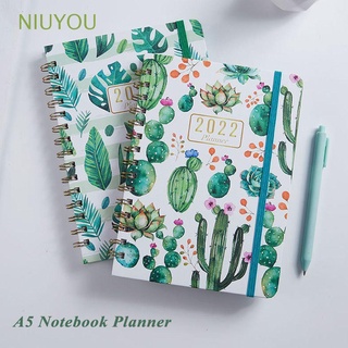 NIUYOU Worksheet Schedule Planner Daily Plan A5 Note Book 2022 Notebook Planner Cactus Journals Stationery Supplies Writting Notepad DIY Diary Calendars (1)