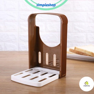 ❀Simple❀ Plástico pan Cutte Gadgets herramientas de cortar pan rebanada estante uso en el hogar conveniencia creativa herramientas de hornear ayudas de cocina rebanador