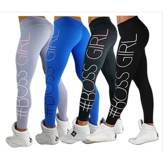 Women's Pants Boss Gril Tight Package Hip Printing Yoga Leggings