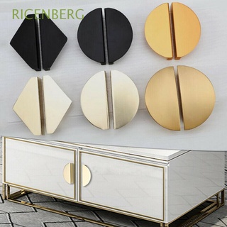 ricenberg manijas nórdicas de la puerta negro mate armario cajón tirador pomo espacio aluminio gabinete geométrico armario dorado muebles hardware