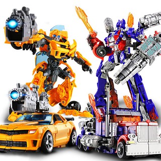 2 En 1 Transformering Bumblebee Kid Toy Robot Optimus Megatron Transformers Figuras De Acción Juguete Prime Bumble Bee Robots Colección-542 (1)