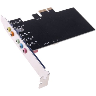Dou PCI-E tarjeta de sonido Digital de Audio condensadores sólidos CMI8738 Chipset + barrera (8)