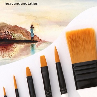 [heavendenotation] 10PCS Nylon Hair Oil Acrylic Watercolor Painting Brushes Set W/ Zipper Case (1)