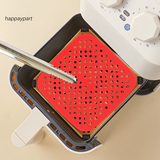 hppycj_2pcs forro de freír de grado alimenticio antiadherente de silicona lavavajillas seguro freidora cesta estera para cocina
