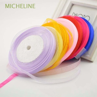 micheline cinta de organza de 12 mm diy cinta de satén accesorios para fiestas de navidad manualidades 50 yardas de envoltura de ropa de costura/multicolor