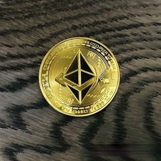 eth Moneda Ethereum Chapado En Oro BTC Token Minero Criptomoneda Colección Conmemorativa Coleccionable Impresionante Regalo