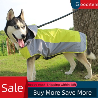 Gooditem funda De lluvia con capucha reflectante impermeable a prueba De viento Para perros/mascotas