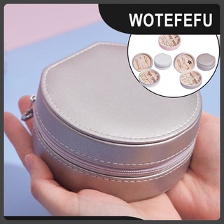 [wotefefu] Pequeña caja De joyería Para viaje organizadora De almacenamiento De exhibición Mini bolsa organizadora De almacenamiento joyería Para anillos collar