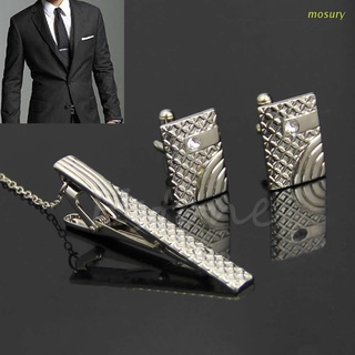 mosury moda hombres oro metal corbata corbata broche clip gemelos conjuntos simple regalo nuevo