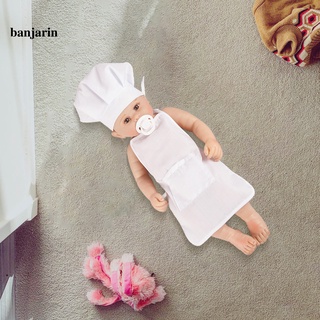 B Unisex Baby Chef trajes de textura suave bebé Chef delantal especial para recién nacido (2)