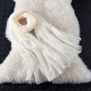 mujer otoño invierno bufanda de lujo cálido color sólido multiuso chal largo suave seda envoltura bufanda (2)