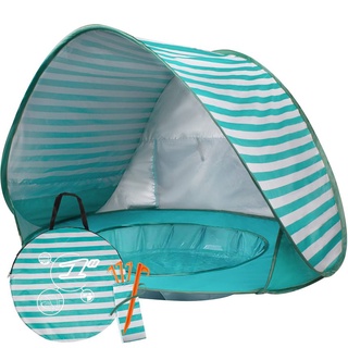 tienda de playa con upf desmontable 50+ protección uv protección solar con mini piscina