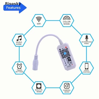 Risesky LED WiFi Controlador De Voz Inteligente Control Remoto RGB/RGBW Para Tira De Luz Nuevo
