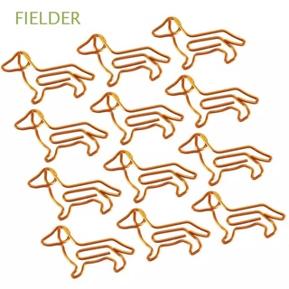 FIELDER Animal Shape Paper Clips Cartoon Bookmark Clip Dachshund Paper Clamps Cute Creative Customization Special-shaped Golden Gold Paper Clip