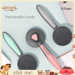 sm_ cepillo de pelo para mascotas, mango ergonómico, enredos, eliminación de plástico para perros, peine de limpieza para gatos