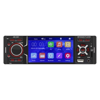 JSD-3001 Single DIN Car Stereo 4.1 inch Touch Screen FM Radio + AUX Cable (1)