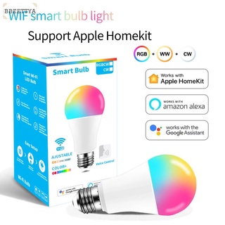 COD WiFi Smart Light Bulb E27/E26/B22 RGB+CW 9W Energy Saving Dimming LED Bulb Work With Alexa Google home Homekit