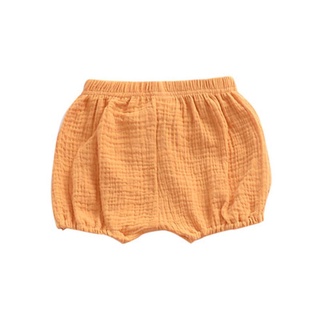 por verano bebé niñas niño bloomer pantalones cortos bebé color sólido algodón suelto harén pantalones (3)