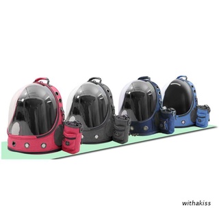 withakiss Portable Pet Carrier Backpack Transparent Space Capsule Travel Dog Cat Puppy Carrier Bag Outdoor Use