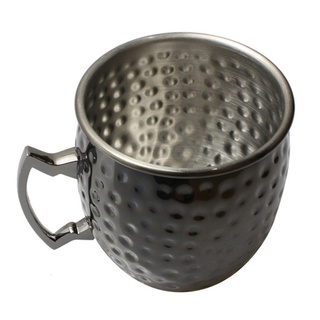 Moscow Mule Mugs Set de tazas martilladas sólidas de 2 puros 18 Oz/ 530 ml con asa y tazas de acero inoxidable, sin forro (2)