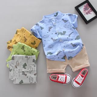 0-4y ropa de niños niños algodón camiseta niño casual moda camisa pantalones cortos de dos piezas niño nueva ropa caliente
