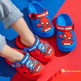 Ox baby-Cartoon Superhero slip-on niños zapatillas EVA antideslizante niños sandalias zapatillas para playa piscina ducha