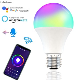 Bombilla Inteligente Wifi De Atenuación De 9W RGBCW Smart De Luz Control De Voz Funciona Con Alexa Google Home [En Stock]