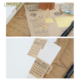 upstop kawaii índice etiqueta universal calendario kraft papel adhesivo organizador hecho a mano sin años planificador papelería cuaderno