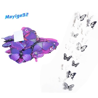 18 pegatinas de pared de mariposa translúcidas 3d (negro + blanco) y 12 pegatinas de mariposa 3d, diseño de arte, pegatinas de pared