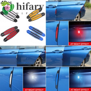 Hifary 4Pcs nuevo signo Protector de alarma Auto adhesivo anticolisión coche tiras reflectantes pegatina de puerta/Multicolor